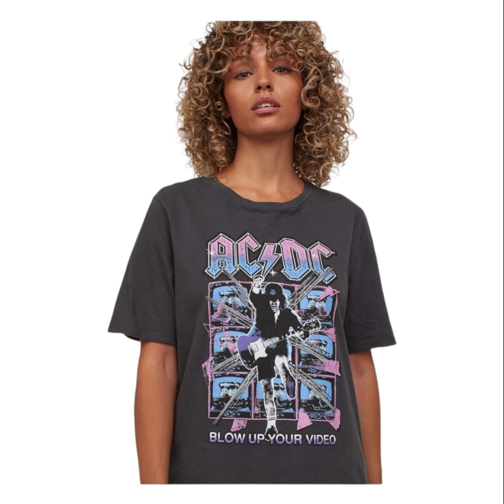 H&M Divided AC/DC Blow Up Your Video T-Shirt Large